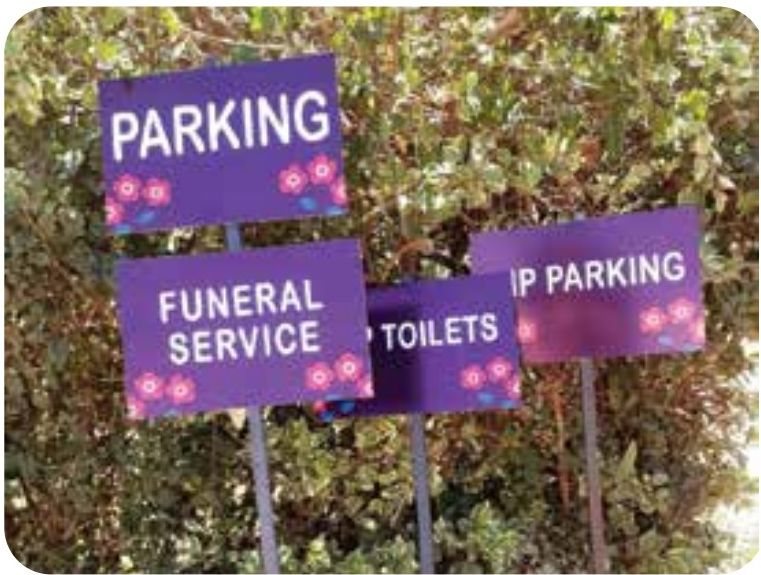Event directional sign set — Parking & facilities signage