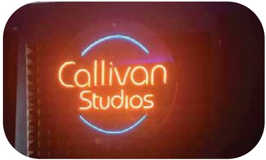 Custom neon studio sign — Callivan Studios