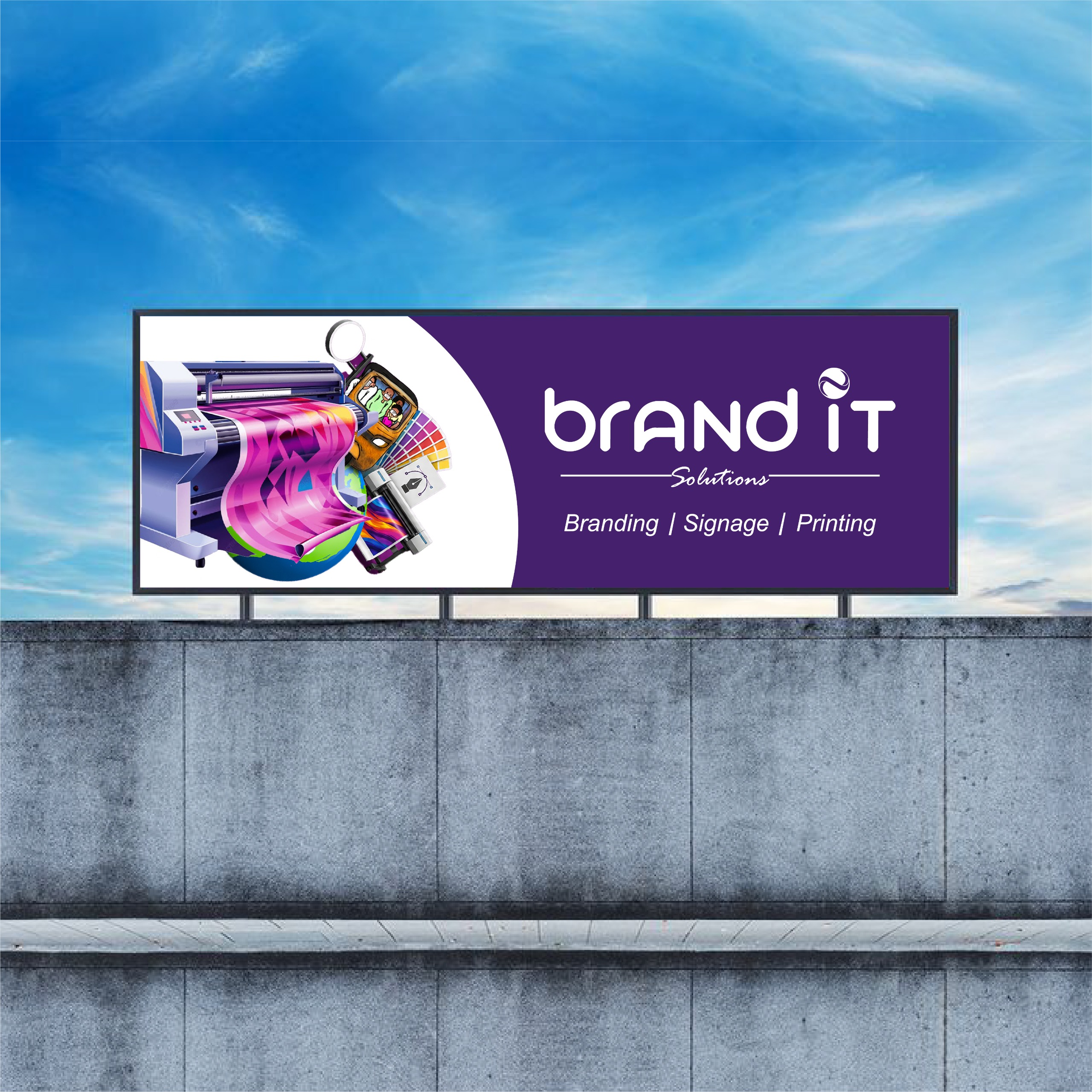 Rooftop billboard build — Brand It Solutions
