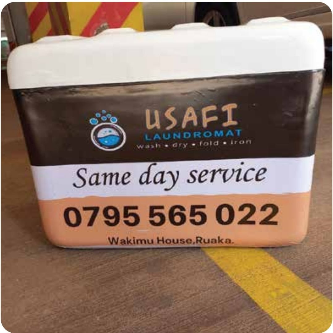 Delivery unit branding — Usafi Laundromat